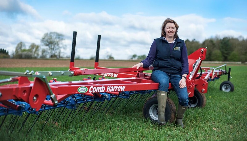 Comb Harrow in field, photo credit RAU