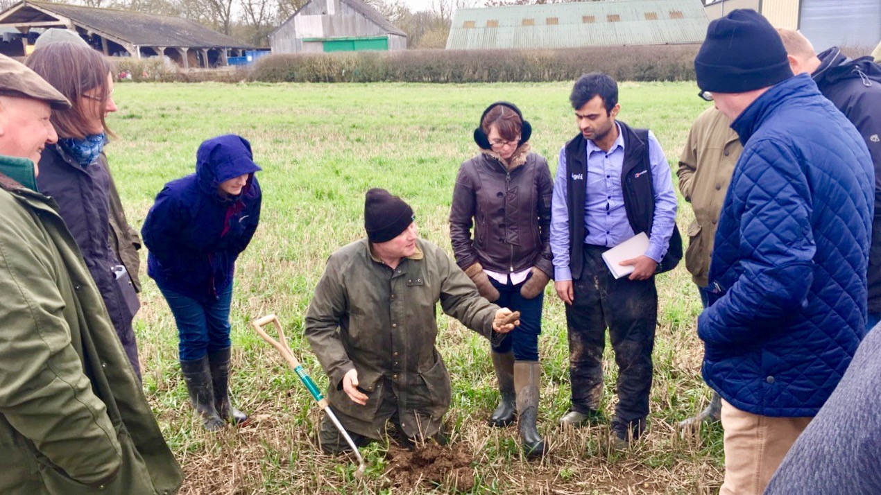 Farmer Phil talking soil and hunting for earthworms on our BASIS Conservation Management course