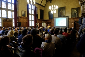 Lindsay Whistance speaking to a packed house Lindsay Whistance speaking to a packed house