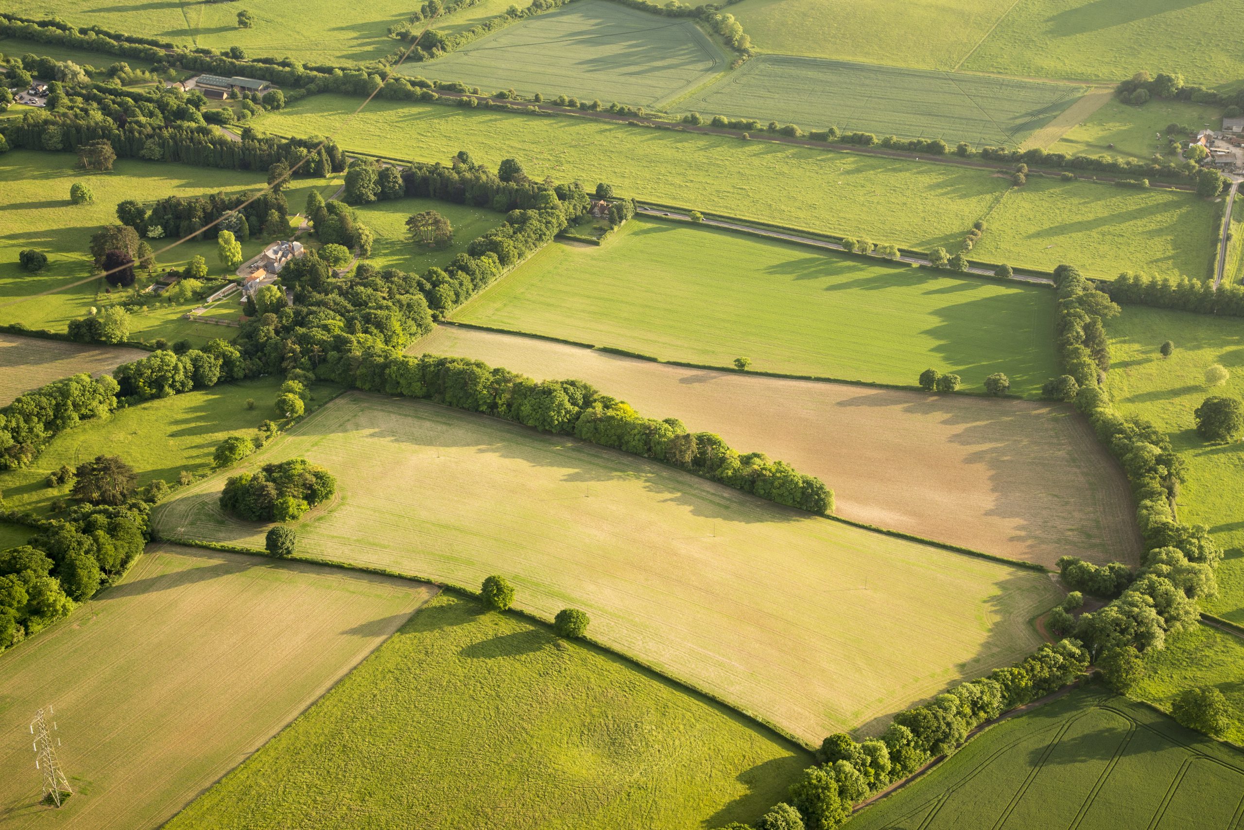 Aerial view of Buckinghamshire Landscape