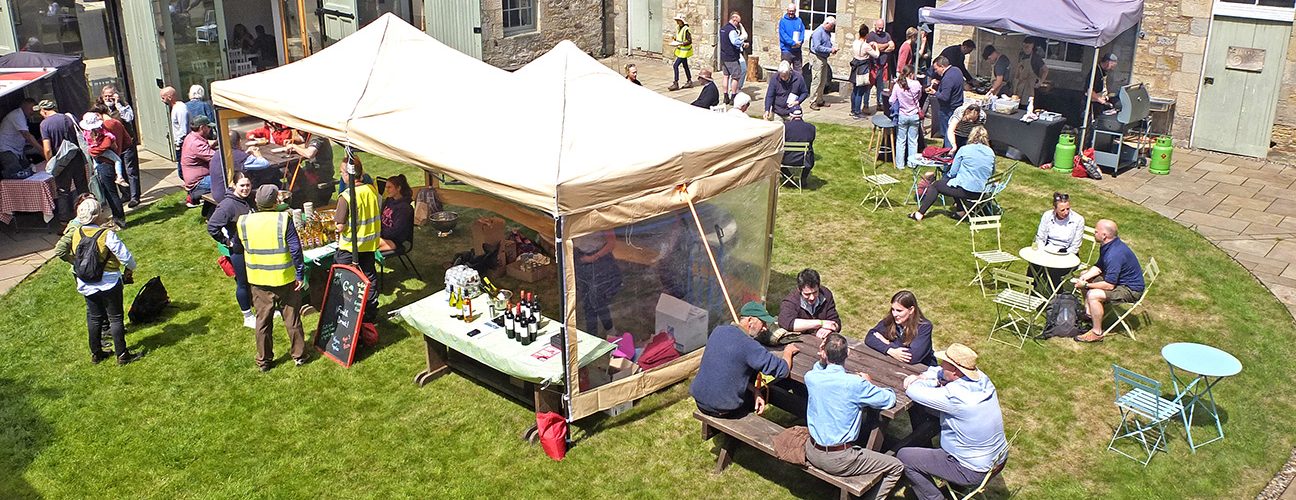 Outdoor seating and refreshments at Falkland Estate during GO Falkland 2023 (credit: Paul Turner)