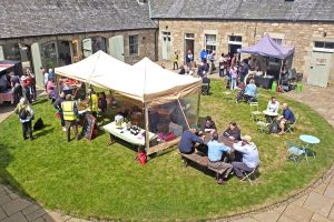 Outdoor seating and refreshments at Falkland Estate during GO Falkland 2023 (credit: Paul Turner)
