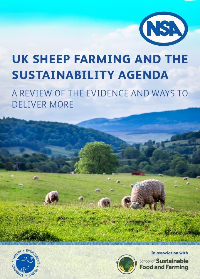 Front cover of NSA Report: UK Sheep farming and the Sustainability Agenda