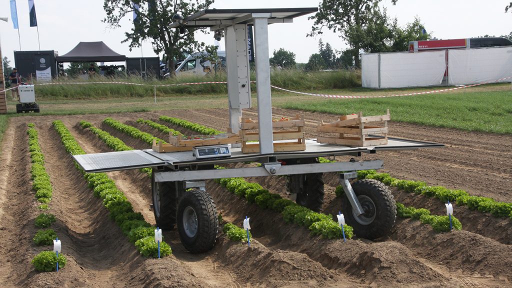 Valera robotic crate transporter in the field